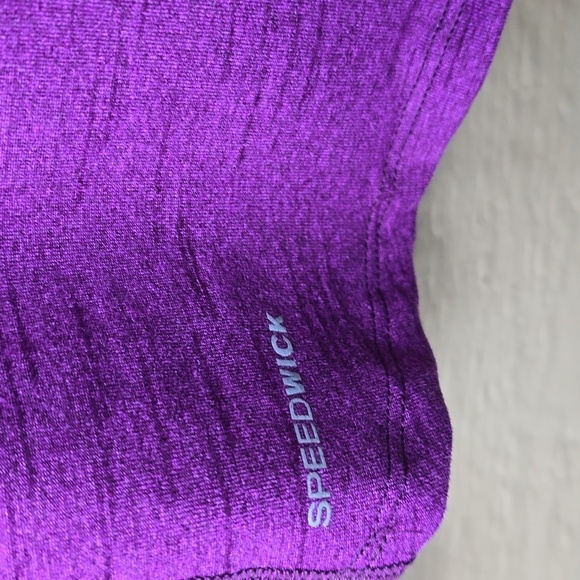 Reebok Cold Weather Compression Fitted Jacket purple 1/4 zip XS violet space dye - Picture 10 of 10